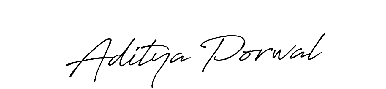 Design your own signature with our free online signature maker. With this signature software, you can create a handwritten (Antro_Vectra_Bolder) signature for name Aditya Porwal. Aditya Porwal signature style 7 images and pictures png