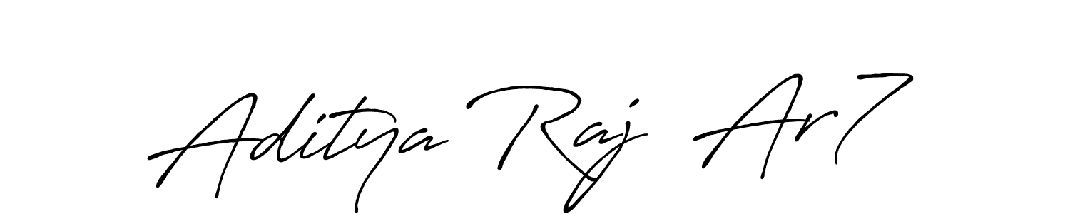Also we have Aditya Raj  Ar7 name is the best signature style. Create professional handwritten signature collection using Antro_Vectra_Bolder autograph style. Aditya Raj  Ar7 signature style 7 images and pictures png