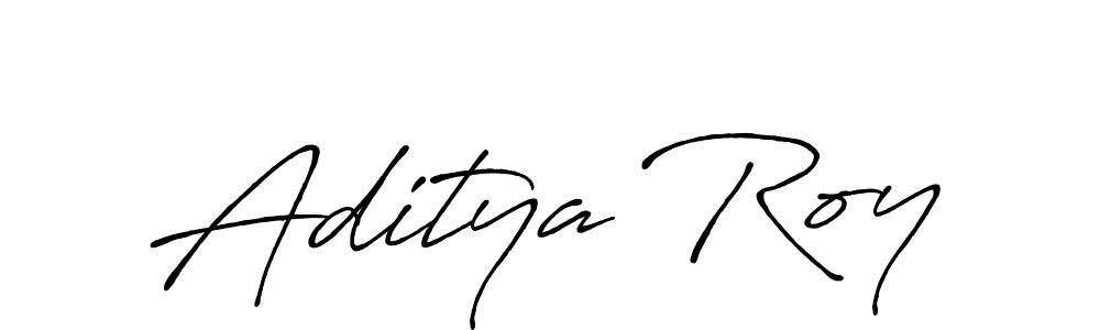 Create a beautiful signature design for name Aditya Roy. With this signature (Antro_Vectra_Bolder) fonts, you can make a handwritten signature for free. Aditya Roy signature style 7 images and pictures png