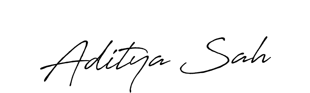 Make a beautiful signature design for name Aditya Sah. With this signature (Antro_Vectra_Bolder) style, you can create a handwritten signature for free. Aditya Sah signature style 7 images and pictures png