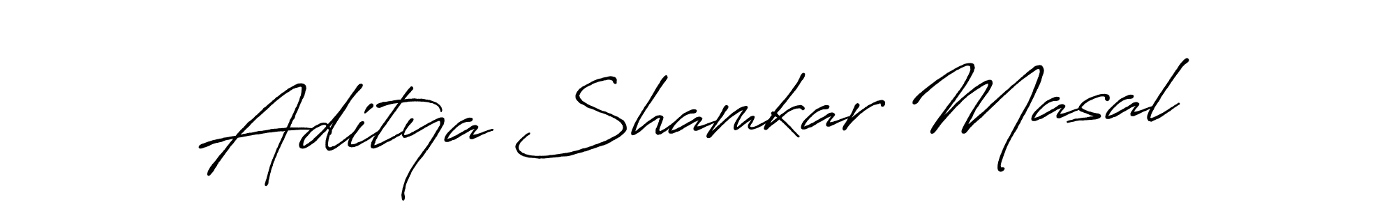 Aditya Shamkar Masal stylish signature style. Best Handwritten Sign (Antro_Vectra_Bolder) for my name. Handwritten Signature Collection Ideas for my name Aditya Shamkar Masal. Aditya Shamkar Masal signature style 7 images and pictures png