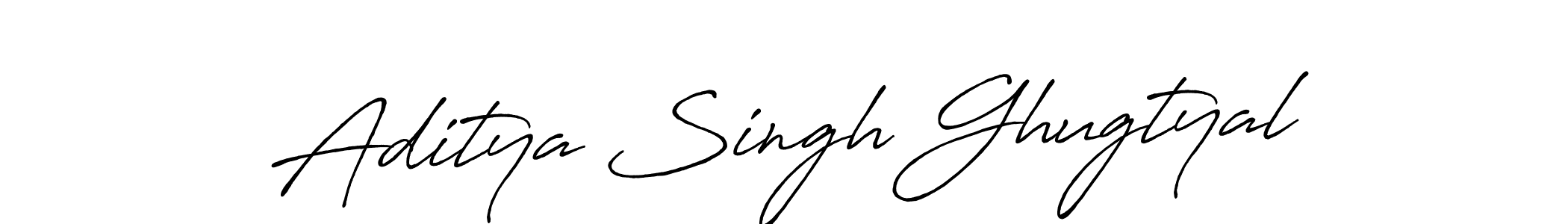 Create a beautiful signature design for name Aditya Singh Ghugtyal. With this signature (Antro_Vectra_Bolder) fonts, you can make a handwritten signature for free. Aditya Singh Ghugtyal signature style 7 images and pictures png