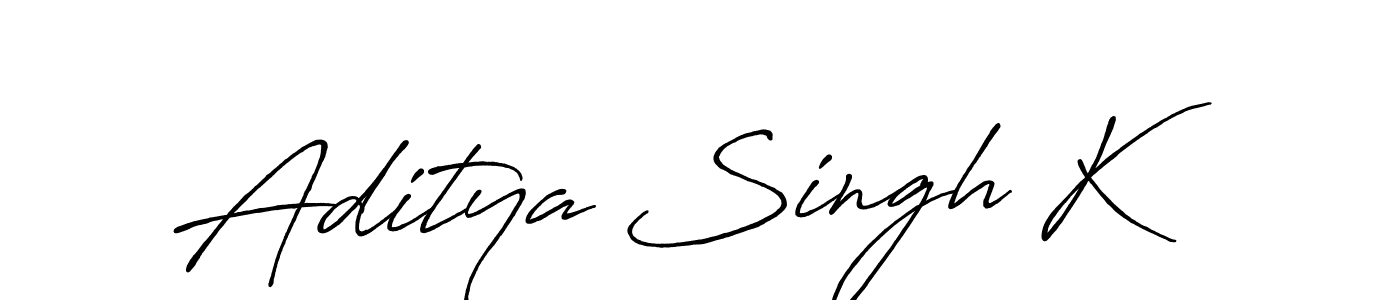 How to make Aditya Singh K signature? Antro_Vectra_Bolder is a professional autograph style. Create handwritten signature for Aditya Singh K name. Aditya Singh K signature style 7 images and pictures png