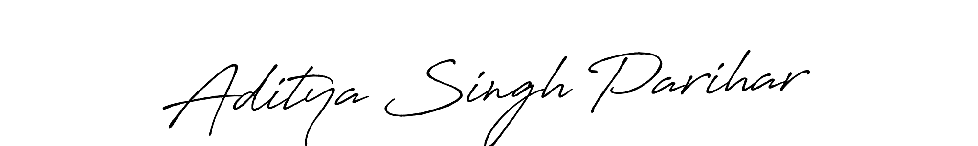 How to make Aditya Singh Parihar name signature. Use Antro_Vectra_Bolder style for creating short signs online. This is the latest handwritten sign. Aditya Singh Parihar signature style 7 images and pictures png