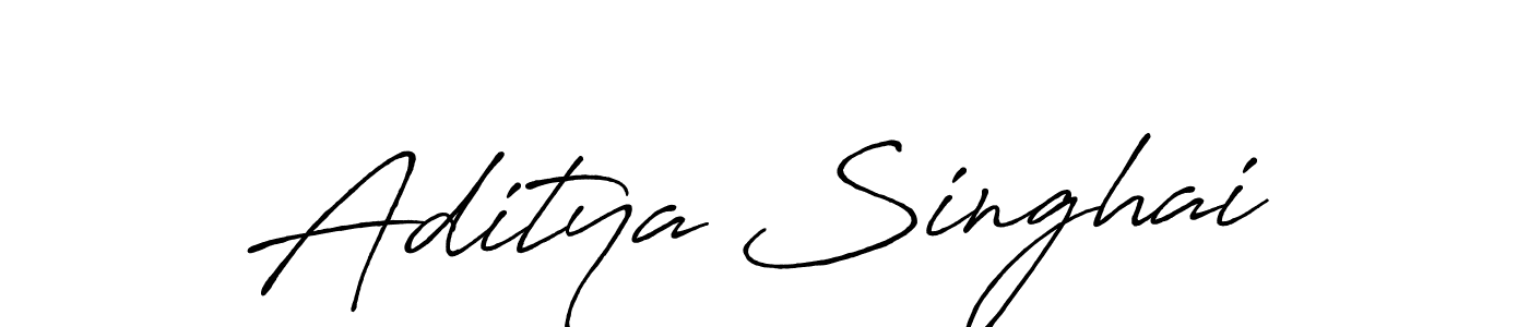 Use a signature maker to create a handwritten signature online. With this signature software, you can design (Antro_Vectra_Bolder) your own signature for name Aditya Singhai. Aditya Singhai signature style 7 images and pictures png