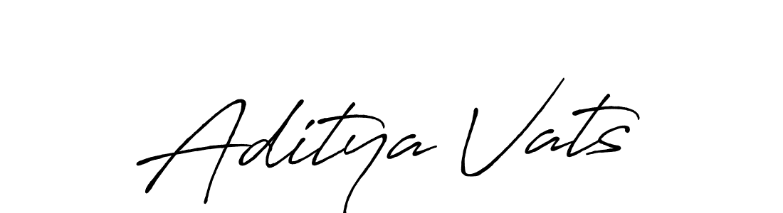 Also You can easily find your signature by using the search form. We will create Aditya Vats name handwritten signature images for you free of cost using Antro_Vectra_Bolder sign style. Aditya Vats signature style 7 images and pictures png