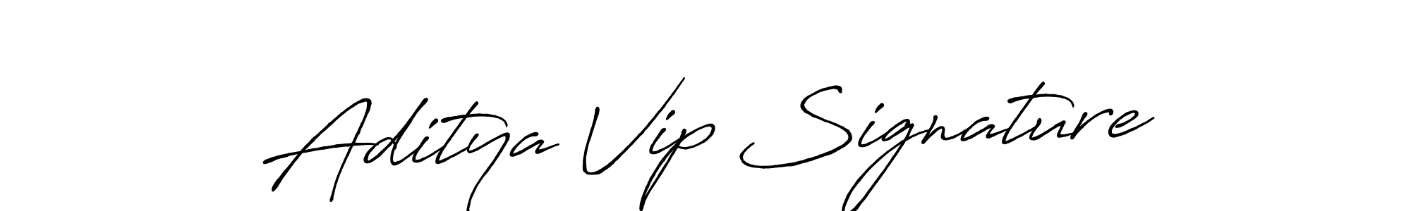 Make a beautiful signature design for name Aditya Vip Signature. With this signature (Antro_Vectra_Bolder) style, you can create a handwritten signature for free. Aditya Vip Signature signature style 7 images and pictures png