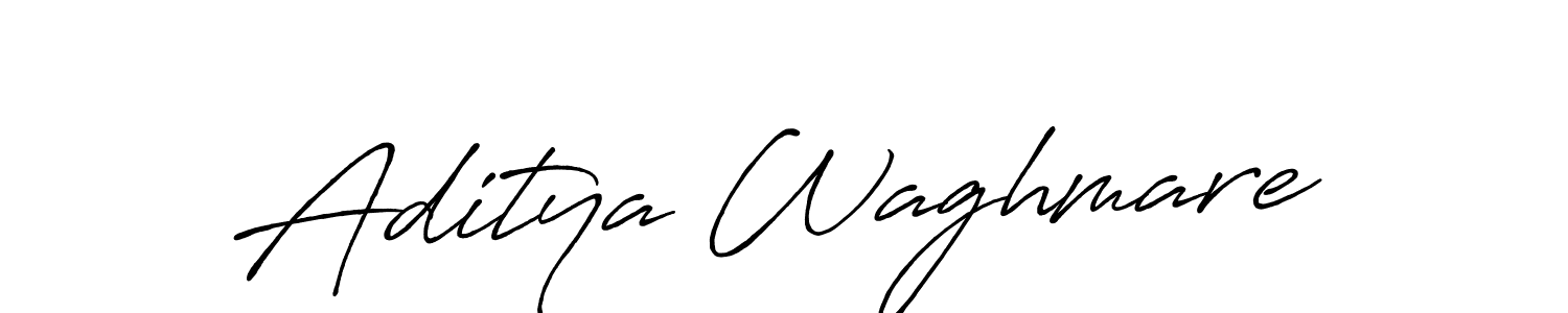 How to make Aditya Waghmare name signature. Use Antro_Vectra_Bolder style for creating short signs online. This is the latest handwritten sign. Aditya Waghmare signature style 7 images and pictures png