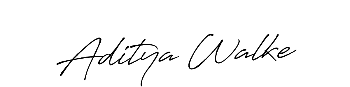 Use a signature maker to create a handwritten signature online. With this signature software, you can design (Antro_Vectra_Bolder) your own signature for name Aditya Walke. Aditya Walke signature style 7 images and pictures png
