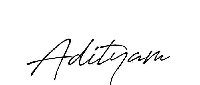 Make a beautiful signature design for name Adityam. With this signature (Antro_Vectra_Bolder) style, you can create a handwritten signature for free. Adityam signature style 7 images and pictures png