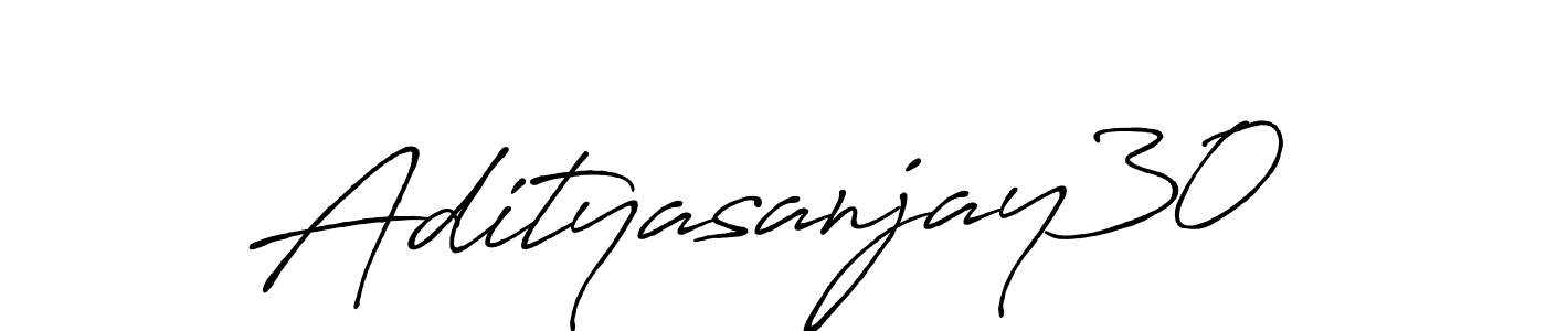 Use a signature maker to create a handwritten signature online. With this signature software, you can design (Antro_Vectra_Bolder) your own signature for name Adityasanjay30. Adityasanjay30 signature style 7 images and pictures png