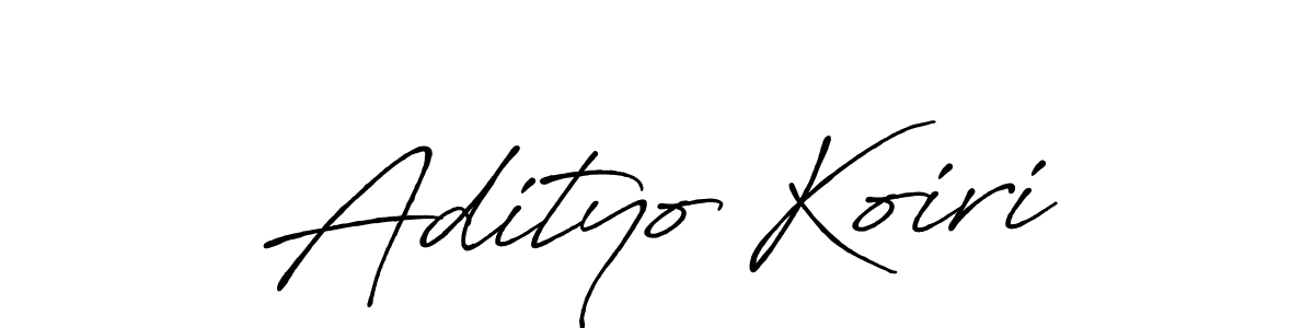 Make a beautiful signature design for name Adityo Koiri. With this signature (Antro_Vectra_Bolder) style, you can create a handwritten signature for free. Adityo Koiri signature style 7 images and pictures png