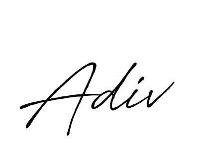 Make a beautiful signature design for name Adiv. Use this online signature maker to create a handwritten signature for free. Adiv signature style 7 images and pictures png