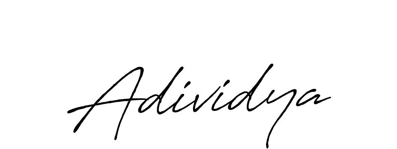 How to make Adividya signature? Antro_Vectra_Bolder is a professional autograph style. Create handwritten signature for Adividya name. Adividya signature style 7 images and pictures png