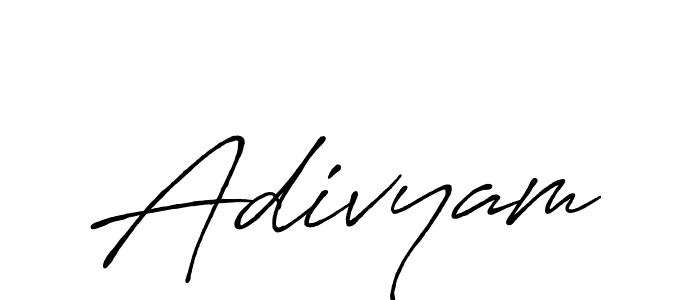 How to make Adivyam name signature. Use Antro_Vectra_Bolder style for creating short signs online. This is the latest handwritten sign. Adivyam signature style 7 images and pictures png
