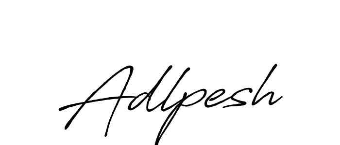 How to make Adlpesh name signature. Use Antro_Vectra_Bolder style for creating short signs online. This is the latest handwritten sign. Adlpesh signature style 7 images and pictures png