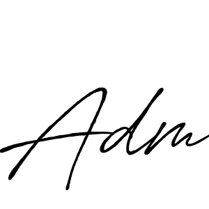 Similarly Antro_Vectra_Bolder is the best handwritten signature design. Signature creator online .You can use it as an online autograph creator for name Adm. Adm signature style 7 images and pictures png