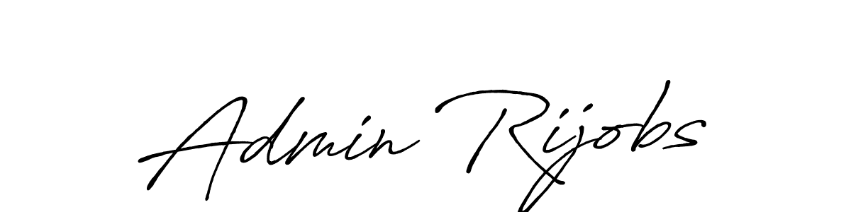 Admin Rijobs stylish signature style. Best Handwritten Sign (Antro_Vectra_Bolder) for my name. Handwritten Signature Collection Ideas for my name Admin Rijobs. Admin Rijobs signature style 7 images and pictures png