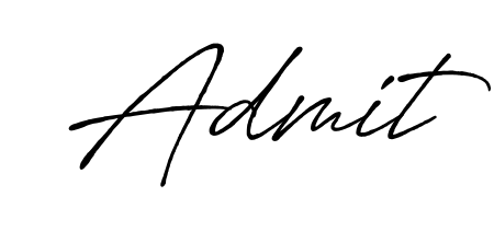 A stylish, flowing autograph style designed for name Admit using Antro_Vectra_Bolder typography. Perfect for digital creative projects. Admit signature style 7 images and pictures png