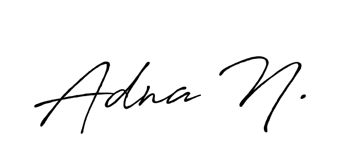 Design your own signature with our free online signature maker. With this signature software, you can create a handwritten (Antro_Vectra_Bolder) signature for name Adna N.. Adna N. signature style 7 images and pictures png