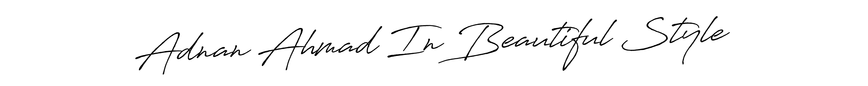 Design your own signature with our free online signature maker. With this signature software, you can create a handwritten (Antro_Vectra_Bolder) signature for name Adnan Ahmad In Beautiful Style. Adnan Ahmad In Beautiful Style signature style 7 images and pictures png