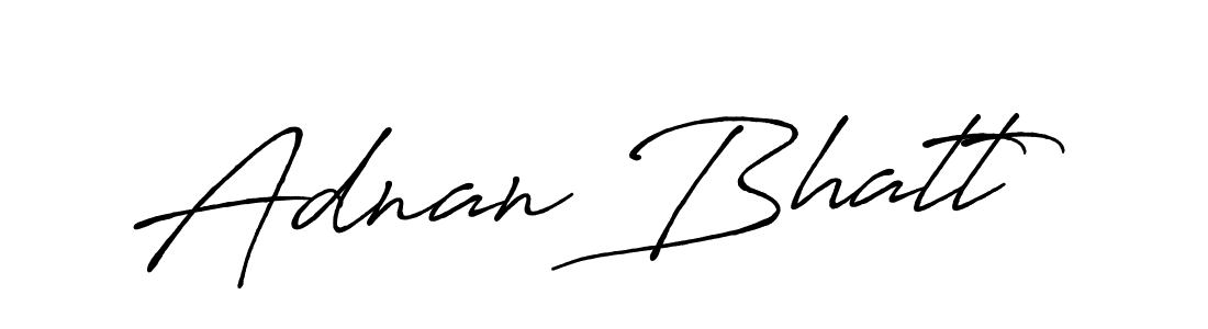 Make a beautiful signature design for name Adnan Bhatt. With this signature (Antro_Vectra_Bolder) style, you can create a handwritten signature for free. Adnan Bhatt signature style 7 images and pictures png