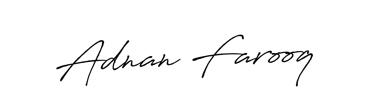 Design your own signature with our free online signature maker. With this signature software, you can create a handwritten (Antro_Vectra_Bolder) signature for name Adnan Farooq. Adnan Farooq signature style 7 images and pictures png