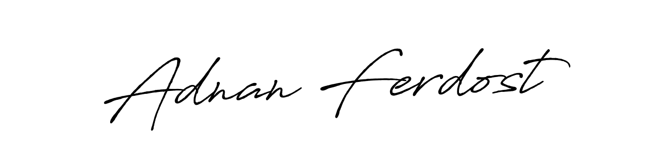 Also You can easily find your signature by using the search form. We will create Adnan Ferdost name handwritten signature images for you free of cost using Antro_Vectra_Bolder sign style. Adnan Ferdost signature style 7 images and pictures png