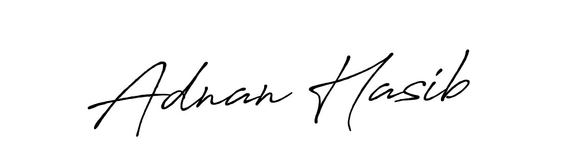 How to make Adnan Hasib name signature. Use Antro_Vectra_Bolder style for creating short signs online. This is the latest handwritten sign. Adnan Hasib signature style 7 images and pictures png