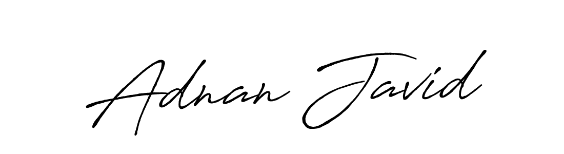 Adnan Javid stylish signature style. Best Handwritten Sign (Antro_Vectra_Bolder) for my name. Handwritten Signature Collection Ideas for my name Adnan Javid. Adnan Javid signature style 7 images and pictures png