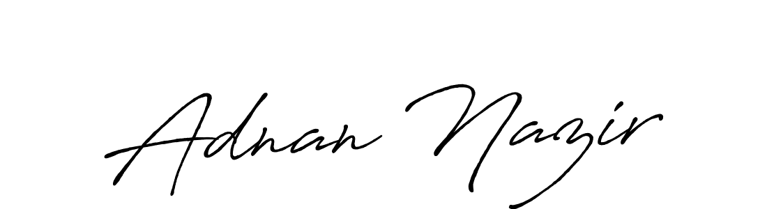 The best way (Antro_Vectra_Bolder) to make a short signature is to pick only two or three words in your name. The name Adnan Nazir include a total of six letters. For converting this name. Adnan Nazir signature style 7 images and pictures png