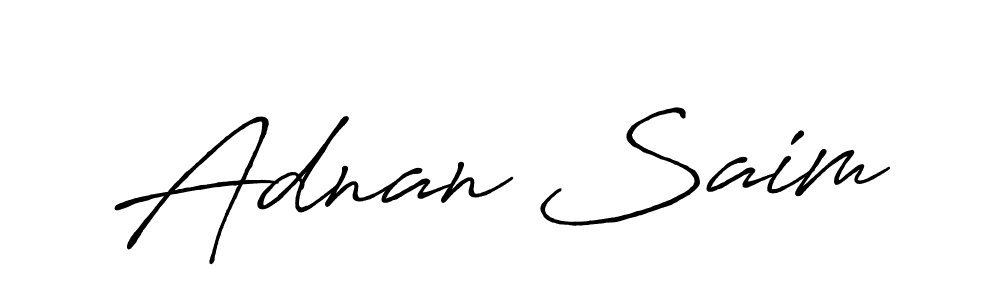 Also we have Adnan Saim name is the best signature style. Create professional handwritten signature collection using Antro_Vectra_Bolder autograph style. Adnan Saim signature style 7 images and pictures png