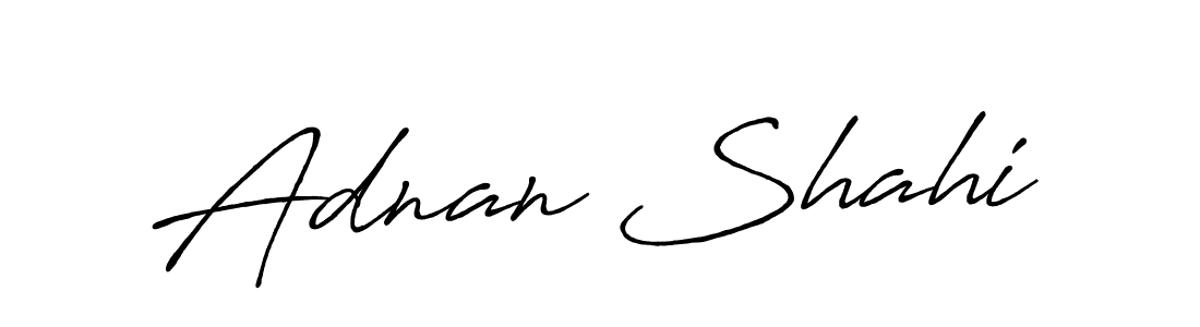 Use a signature maker to create a handwritten signature online. With this signature software, you can design (Antro_Vectra_Bolder) your own signature for name Adnan Shahi. Adnan Shahi signature style 7 images and pictures png