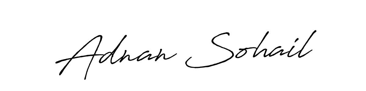 Design your own signature with our free online signature maker. With this signature software, you can create a handwritten (Antro_Vectra_Bolder) signature for name Adnan Sohail. Adnan Sohail signature style 7 images and pictures png