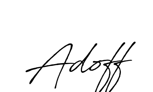 Use a signature maker to create a handwritten signature online. With this signature software, you can design (Antro_Vectra_Bolder) your own signature for name Adoff. Adoff signature style 7 images and pictures png