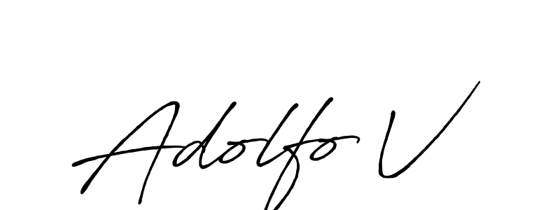 The best way (Antro_Vectra_Bolder) to make a short signature is to pick only two or three words in your name. The name Adolfo V include a total of six letters. For converting this name. Adolfo V signature style 7 images and pictures png