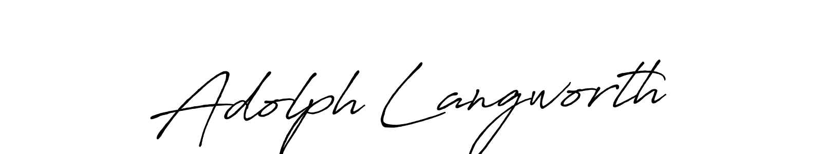 Make a beautiful signature design for name Adolph Langworth. With this signature (Antro_Vectra_Bolder) style, you can create a handwritten signature for free. Adolph Langworth signature style 7 images and pictures png