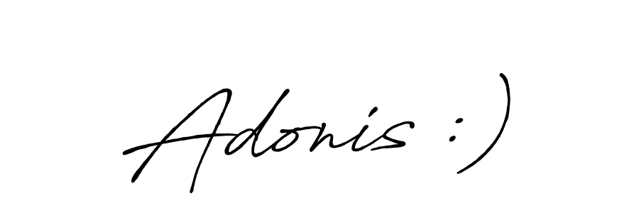 if you are searching for the best signature style for your name Adonis :). so please give up your signature search. here we have designed multiple signature styles  using Antro_Vectra_Bolder. Adonis :) signature style 7 images and pictures png