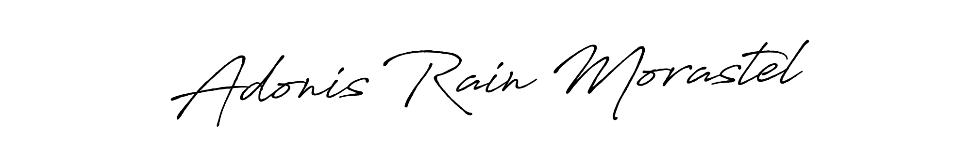How to make Adonis Rain Morastel name signature. Use Antro_Vectra_Bolder style for creating short signs online. This is the latest handwritten sign. Adonis Rain Morastel signature style 7 images and pictures png