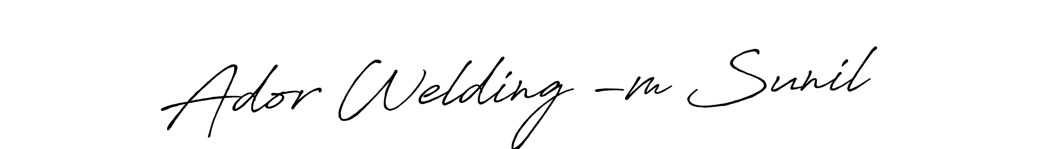 How to Draw Ador Welding -m Sunil signature style? Antro_Vectra_Bolder is a latest design signature styles for name Ador Welding -m Sunil. Ador Welding -m Sunil signature style 7 images and pictures png