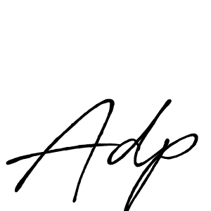 How to make Adp signature? Antro_Vectra_Bolder is a professional autograph style. Create handwritten signature for Adp name. Adp signature style 7 images and pictures png