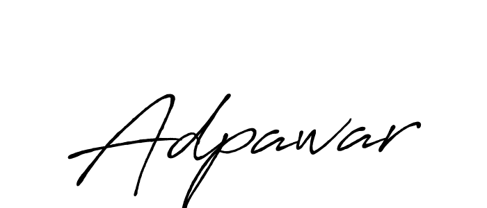 How to make Adpawar name signature. Use Antro_Vectra_Bolder style for creating short signs online. This is the latest handwritten sign. Adpawar signature style 7 images and pictures png