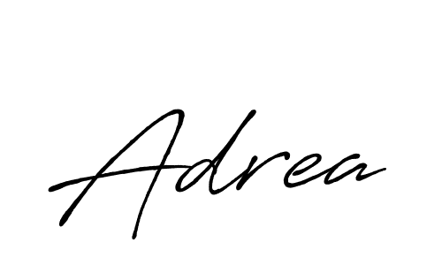 Use a signature maker to create a handwritten signature online. With this signature software, you can design (Antro_Vectra_Bolder) your own signature for name Adrea. Adrea signature style 7 images and pictures png