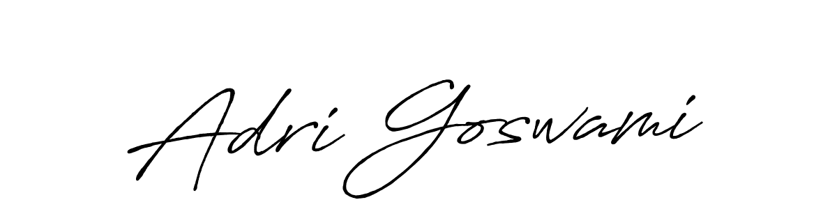 Make a beautiful signature design for name Adri Goswami. With this signature (Antro_Vectra_Bolder) style, you can create a handwritten signature for free. Adri Goswami signature style 7 images and pictures png