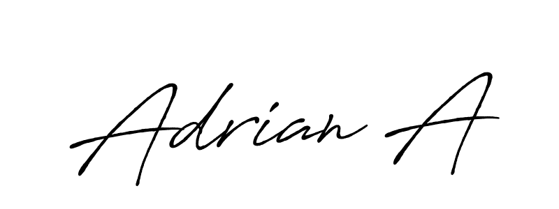 Use a signature maker to create a handwritten signature online. With this signature software, you can design (Antro_Vectra_Bolder) your own signature for name Adrian A. Adrian A signature style 7 images and pictures png