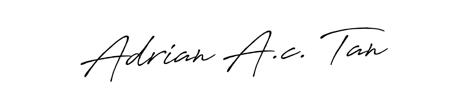 Adrian A.c. Tan stylish signature style. Best Handwritten Sign (Antro_Vectra_Bolder) for my name. Handwritten Signature Collection Ideas for my name Adrian A.c. Tan. Adrian A.c. Tan signature style 7 images and pictures png