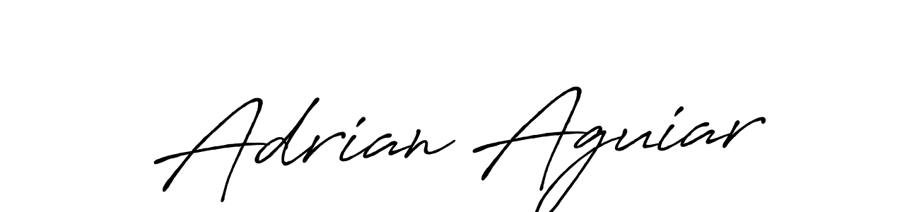 Make a beautiful signature design for name Adrian Aguiar. With this signature (Antro_Vectra_Bolder) style, you can create a handwritten signature for free. Adrian Aguiar signature style 7 images and pictures png