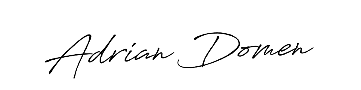 if you are searching for the best signature style for your name Adrian Domen. so please give up your signature search. here we have designed multiple signature styles  using Antro_Vectra_Bolder. Adrian Domen signature style 7 images and pictures png