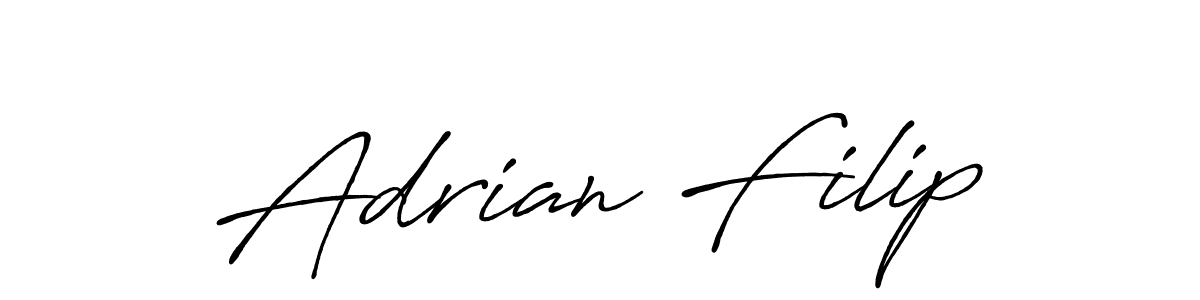 Adrian Filip stylish signature style. Best Handwritten Sign (Antro_Vectra_Bolder) for my name. Handwritten Signature Collection Ideas for my name Adrian Filip. Adrian Filip signature style 7 images and pictures png