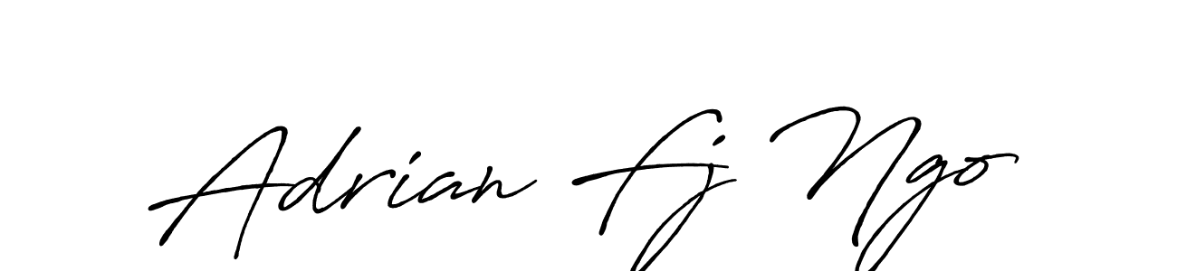 Create a beautiful signature design for name Adrian Fj Ngo. With this signature (Antro_Vectra_Bolder) fonts, you can make a handwritten signature for free. Adrian Fj Ngo signature style 7 images and pictures png